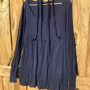 Navy H&M Long-Sleeve Dress